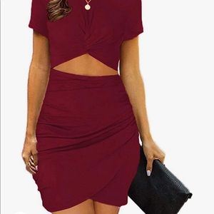 Cutout Bodycon T-Shirt Short Mini Dress